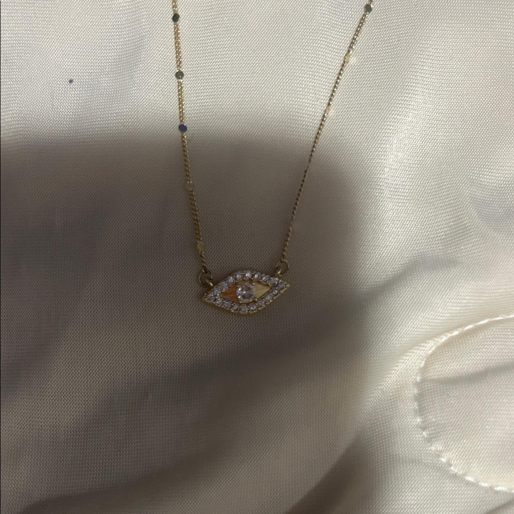 Gold Evil Eye Pendant Necklace